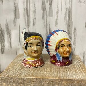 Vintage Native American Salt and Pepper‎ Shakers